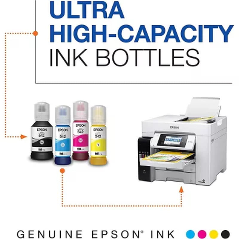 Epson T542 Black and Color Ink Bottles, Club Pack