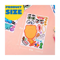 24PCS Make-A-Face Dinosaur Sticker Sheets for Kids, Make Your Own Animal and Match Sticker Sheets with Fantasy Animals Kids Party Favor Supplies Craft