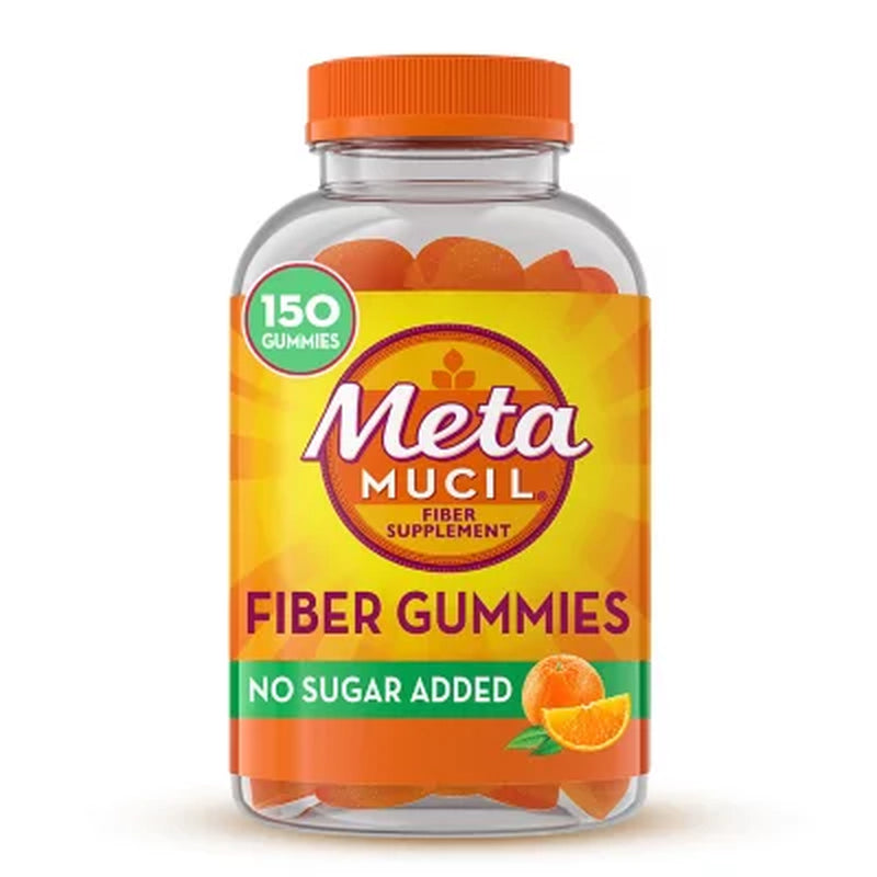 Metamucil Fiber Sugar-Free Gummies, Orange, 150 Ct.