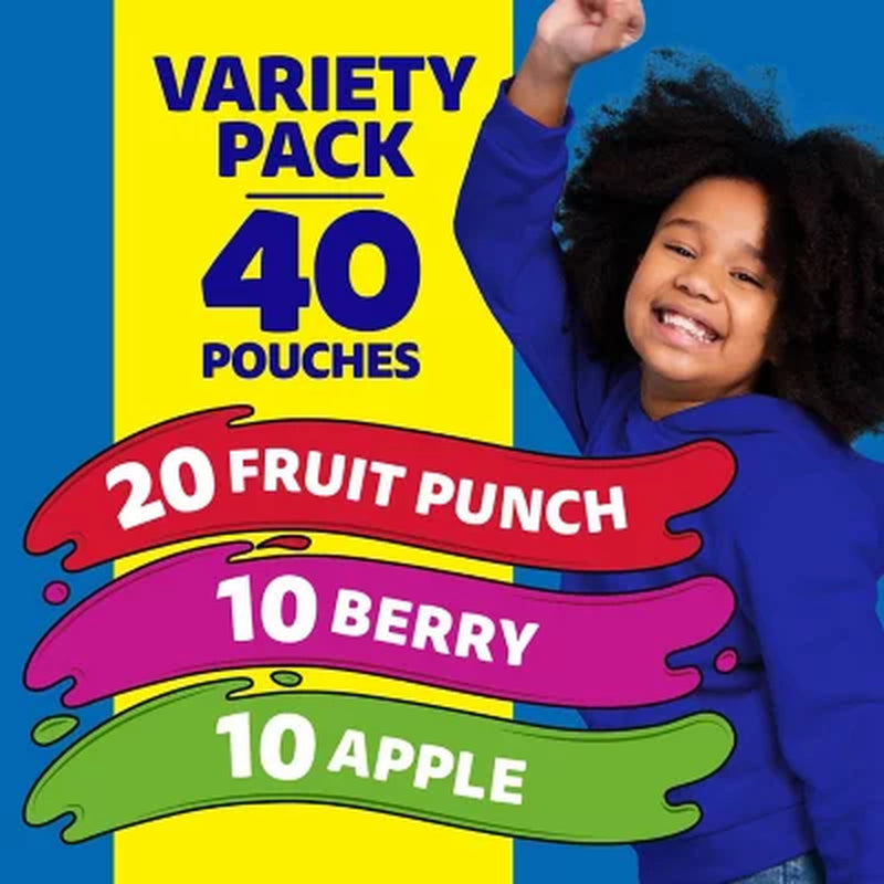 Capri Sun 100% Juice Variety Pack, 6 Fl. Oz. Pouches, 40 Pk.