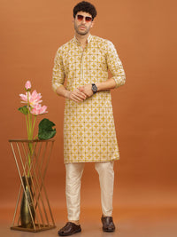 Anouk Men Floral Embroidered Kurta