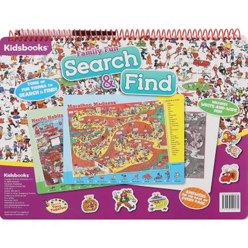 Sam'S Exclusive - Giant Family Search & Find Write on Wipe Off, Spiral Bound