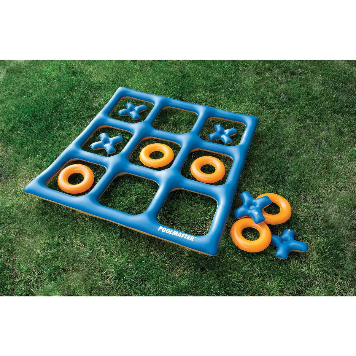 Swimline 48" Orange and Blue Reversible Tic Tac Toe Inflatable Pool Game