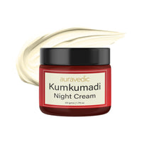 Auravedic Kumkumadi Oil Retinol Night Cream For Face - Night Cream For Women With Niacinamide, Retinol, Saffron & Padmaka - Overnight Repair & Renew For Glowing Skin, 50g