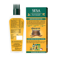 SESA Ayurvedic Hair Oil With Bhringraj & 17 Rare Herbs With Coconut Oil and 4 Nourishing Oil For Hair Growth Help Control Hair Fall with Easy Oil Applicator For Women and Men (200 ml) (Pack of 2)