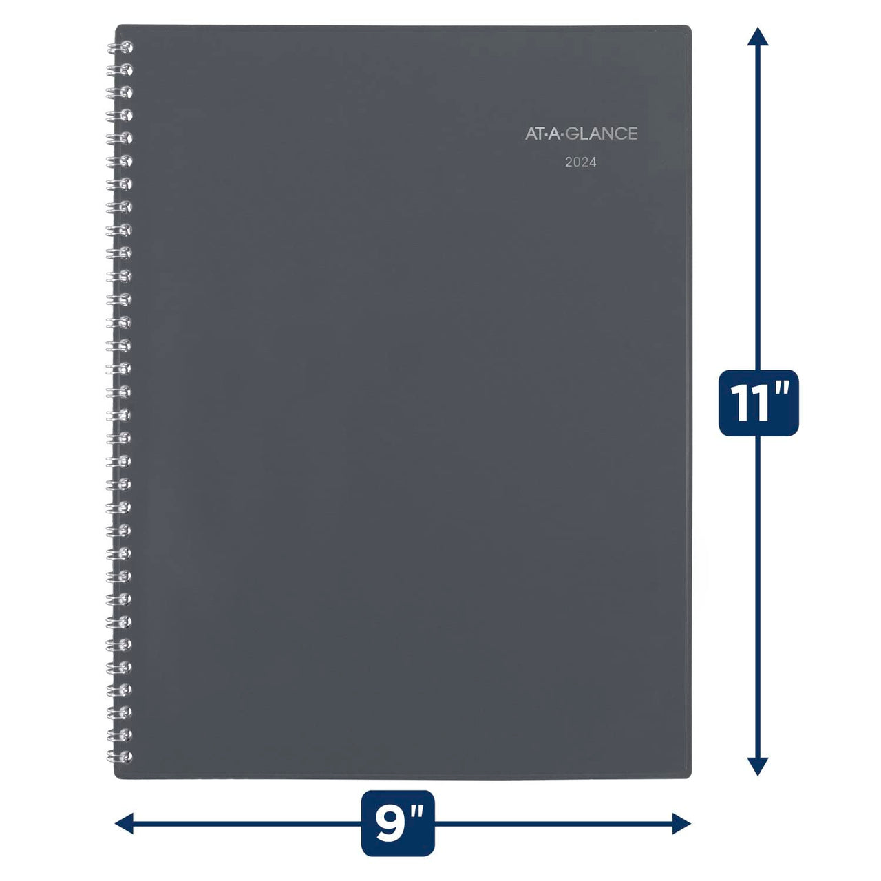 AT-A-GLANCE 2024 Monthly Planner, DayMinder, 8-1/2" x 11", Large, Gray (GC4700724) 2024 New Edition