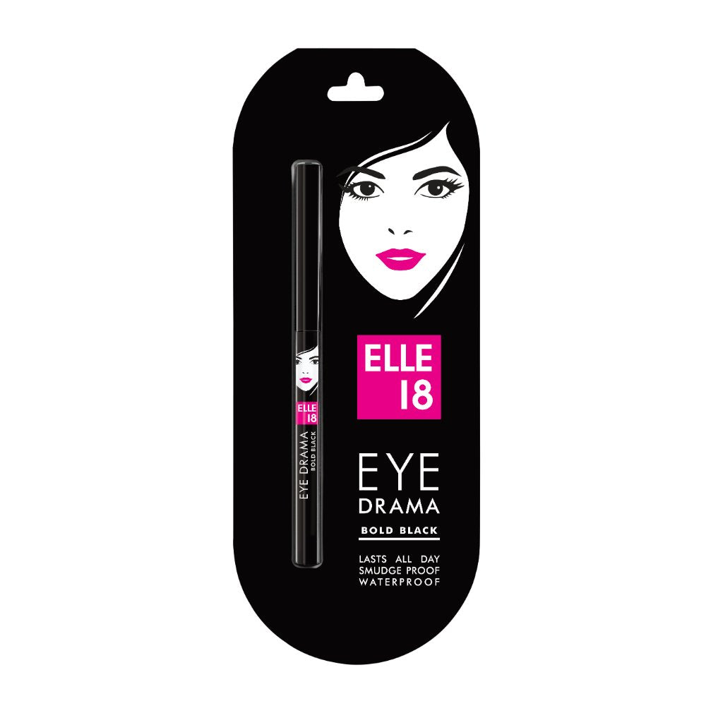 Lakmé Perfect Radiance Fairness Day Cream 50 G & Elle 18 Eye Drama Matte Kajal, Bold Black, 0.35G