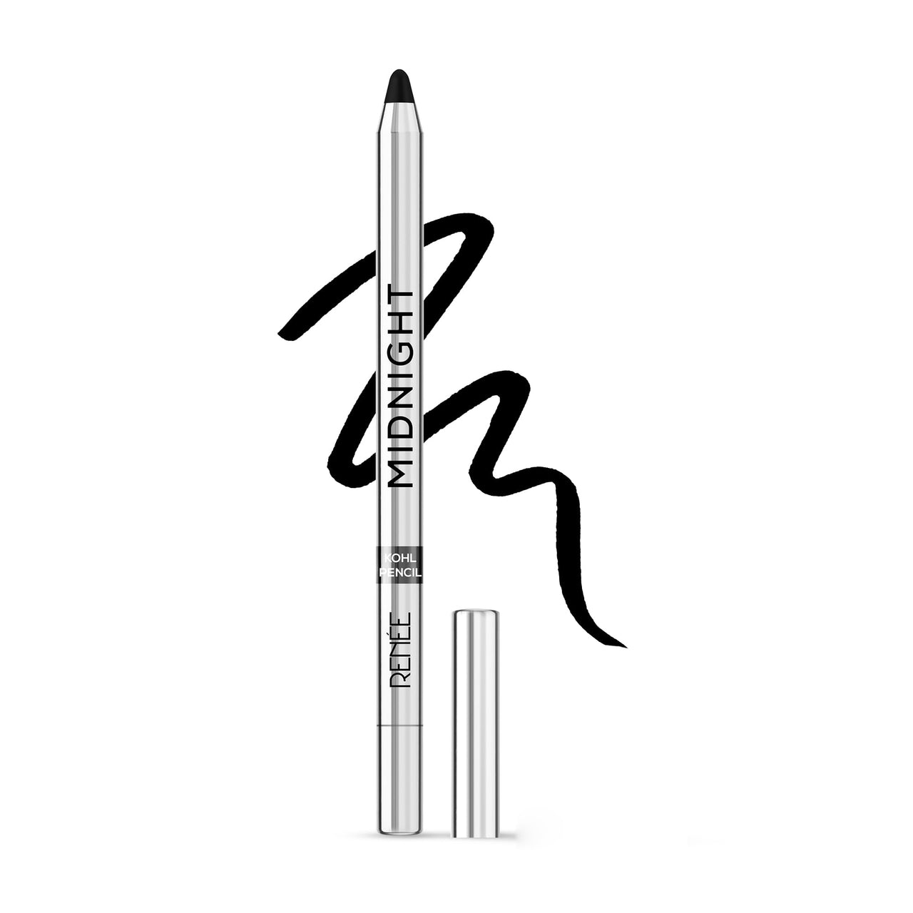 RENEE Midnight Kohl Pencil - Smudgeproof And Waterproof Matte Kajal - 24 Hrs Long Stay - Darkest Black - One Swipe Application -Rich Color Payoff -Vitamin E,Olive Oil And Castor Oil-1.5 Gm(Pack Of 3)