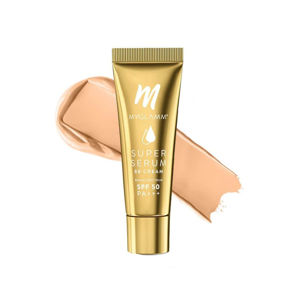 MyGlamm Super Serum BB Cream - 101 Cashew - 30gm | BB Cream with SPF 50 & Hyaluronic Acid | 24 Hr Long Lasting & Hydrating