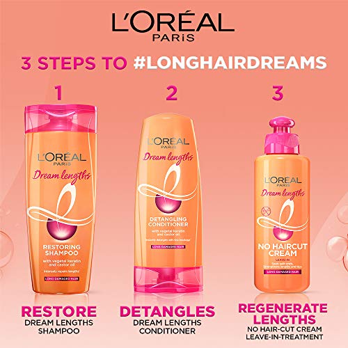 L'Oreal Paris Shampoo, Nourishes, Repair & Shine, For Long and Lifeless Hair, Dream Lengths, 340 ml