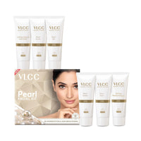 VLCC Pearl Facial Kit - 60g | Luminous and Radiant Skin | At Home Facial with Pearl Extracts, Sandalwood, Turmeric & Aloe Vera | Tan Removal Facial Kit.