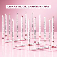 SHOPAAREL BE BOLD Lip & Eye Pencil, 2-in-1 Lip & Eye Liner, Creamy & Blendable, Lip Liner, Built-In Sharpener, Matte Finish, Eye Liner, Intense Pigment, Smudge-Proof, Long Lasting-0.4 Gm, Soft