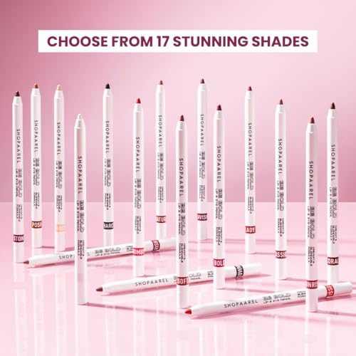 SHOPAAREL BE BOLD Lip & Eye Pencil, 2-in-1 Lip & Eye Liner, Creamy & Blendable, Lip Liner, Built-In Sharpener, Matte Finish, Eye Liner, Intense Pigment, Smudge-Proof, Long Lasting-0.4 Gm, Natural