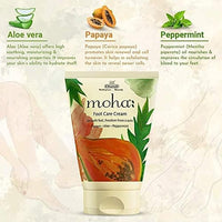 Moha: Foot Cream For Rough, Dry and Cracked Heel, Feet Cream For Heel Repair With Benefits Of AleoVera, Papaya & Peppermint (100ml) Pack of 1