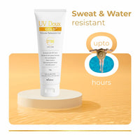 Brinton UV Doux Gold Silicone Sunscreen Gel SPF 50 PA+++ Enriched With Vitamin C & E | Water Resistant, Oil Free & Non- Greasy | UVA/UVB With Broad Spectrum, 50 g x Pack of 4