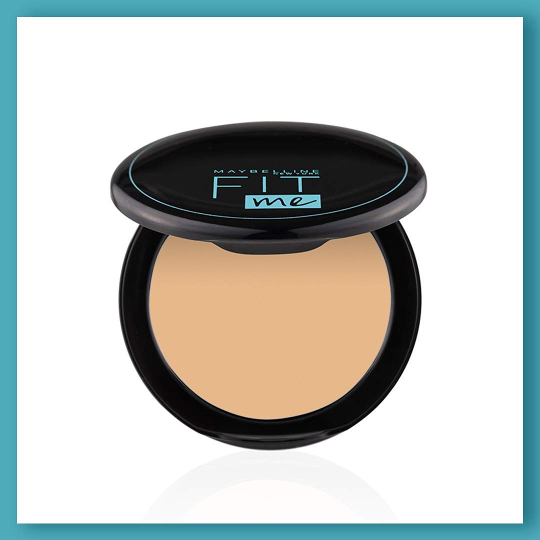 Maybelline New York Liquid Full Coverage Foundation For Oily Skin oil, Matte & Poreless, Fit Me, 115 Ivory & New York Compact Powder, 128 Warm Nude, 8G, Pack Of 1