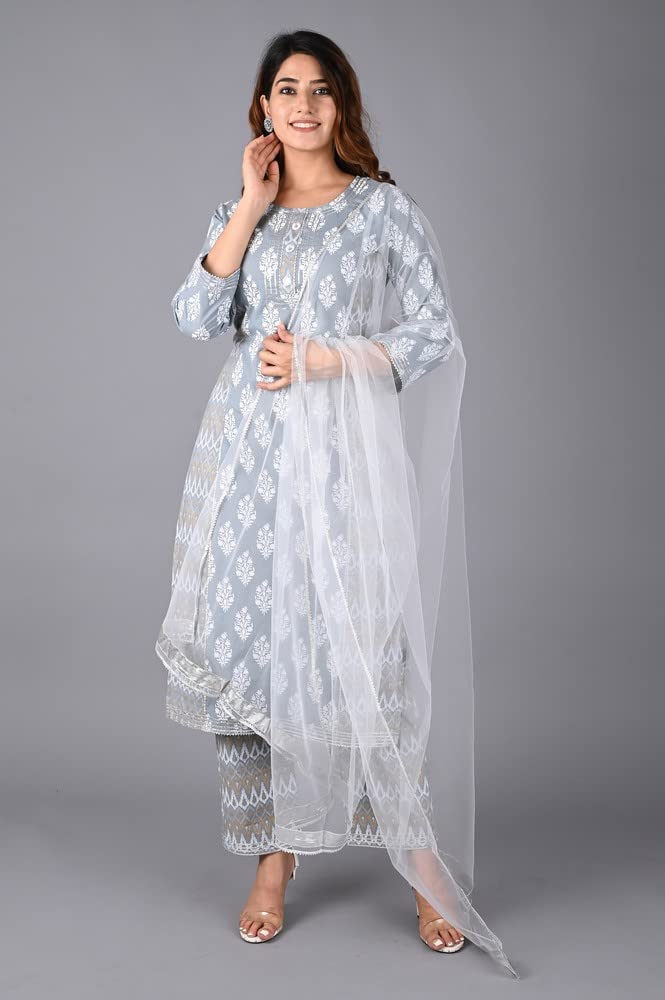 PLUSH COTTON - Cotton Kurta Set for Women | Regular Fit | A-Line | Ethnic Wear | for Women & Girls Cotton