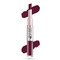 Seven Seas Lip Duo 2 In 1 Lipstick Matte Finish 2-in-1 Duo Liquid Lipstick with Matte Finish and Moisturizing Gloss (Rose, 7ML)