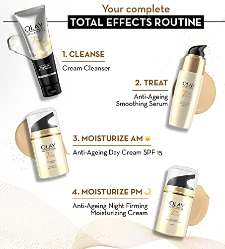 Olay Total Effects Slay All Day Pack - Day Cream 50gm + Night Cream 50 gm| Fights 7 Signs of Ageing | With Niacinamide and Green Tea Extracts | Normal, Oily, Dry, Combination Skin | Pack of 2