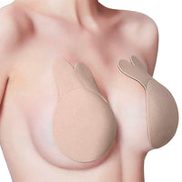 Sanfe Flix Reusable Boob Lift Cups | for Breast Push Up | Braless, Padded, Rabbit (Nude) | A-C Cup Size - 2 Pieces | Boob Lifter Push Up Bra for Women