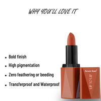 Seven Seas Lip To Lip Matte Full Coverage Long Lasting Lipstick | Smooth Application | Transferproof & Smudge Proof | Highly Pigemented Lipstick for Women (Rose)