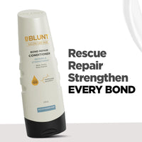 BBLUNT Bond Repair Conditioner - 250 g | Repairs damaged hair by 89% in just 1 use* | Powered with MaliPeptide BondTech | Recommended By Hair Experts | Crafted for Men & Women