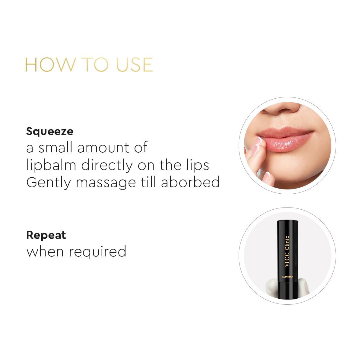 VLCC Clinic Lip Balm SPF15 Almond & Vitamin E - 4.5g | Hydrating, Smoothing and Softening Lip Balm | Healthy, Pink Lips | SPF Protection | UV Protection | Anti-Sun Damage