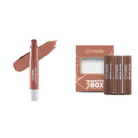 MARS Matte Super Stay Lipstick | Up to 12 Hours Long Lasting | Smudge Proof and Waterproof Lipstick for Women (2.6 gm) (11-QUEEN) Matte Box Set of 3 Lipsticks for Women (3x3.2 gm) (04-Brown)