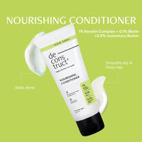 Deconstruct Nourishing Shampoo & Conditioner Duo | With Keratin, Biotin & Murumuru Butter | Removes Excess Oil & Reduces Frizziness | Smoothens & Strengthens Hair | For Men & Women | 200ml + 200g