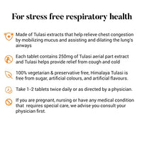 Himalaya Wellness Pure Herbs Tulasi Respiratory Wellness | Holy Basil |Relieves cough and cold| -Pack of 60 Tablets