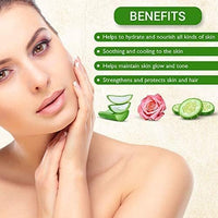 moha: Aloe Vera Gel Enriched With Rose & Cucumber Pure & Natural Face Gel Helps in Healing of Skin,helps to hydrate and nourish all kinds of skin - 200 gm (Pack of 1)