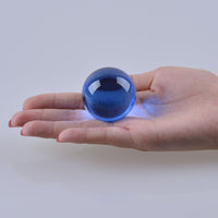 LONGWIN 40mm(1.6 inch) Solid Mini Fengshui Crystal Ball Healing Crystals(Blue) Blue