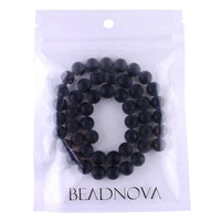 BEADNOVA Black Matte Onyx Beads Natural Crystal Beads Stone Gemstone Round Loose Energy Healing Beads with Free Crystal Stretch Cord for Jewelry Making (8mm, 45-48pcs) 8mm 13) Black Matte Onyx Beads