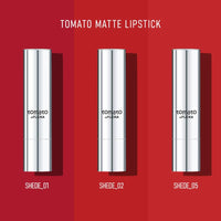 FLiCKA Tomato Bullet Matte Lipstick (Pack Of 3) | Hydrating, Moisturizing, Upto 6Hrs Long Lasting| Transfer & Smudge Proof Lipsticks For Women, Shade - 04