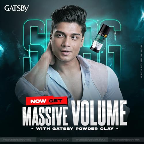 Gatsby Japan Hair Volumizing Powder Clay - 20g | Unbreakable Smooth | Ultra Lightweight & Massive Volume | Matte Finish Hair Wax for Men | Super Strong Hold | Quick & Easy Hair Styling