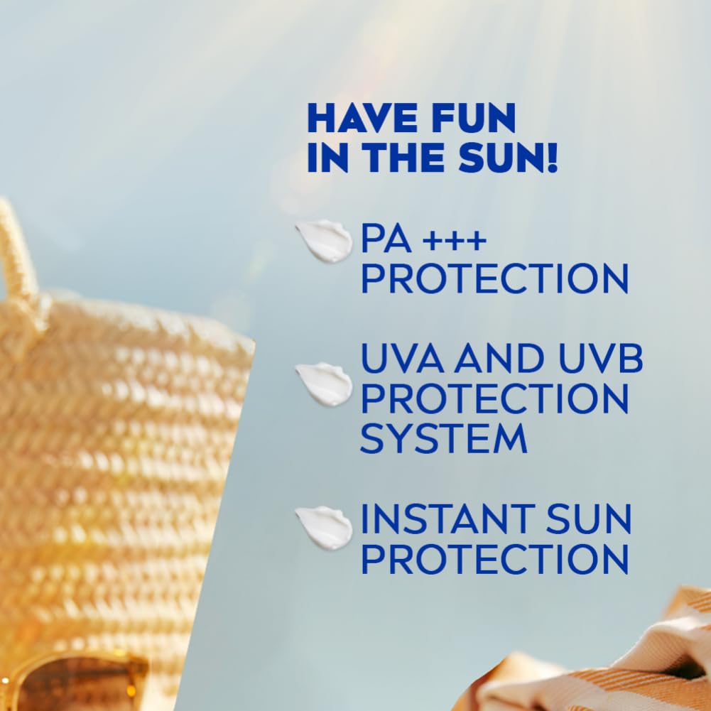 NIVEA Men & Women Sun Protect And Moisture 125Ml Spf 30 Advanced Sunscreen For Instant Protection For Normal Skin| Pa++ UVA - UVB Protection System| Water Resistant| Pack Of 1