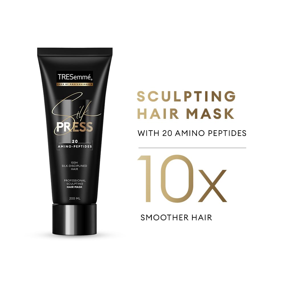 TRESemme Silk Press Sculpting Hair Mask 200ml | Intense Nourishing Hair Mask | Intense Smoothening | Smoother and Shinier | Sleeker Hair