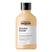 L'OREAL PROFESSIONNEL PARIS Absolut Repair Shampoo With Protein And Gold Quinoa For Dry And Damaged Hair, Serie Expert, 300Ml & Xtenso Care Serum 50 Ml, For Straightened Hair