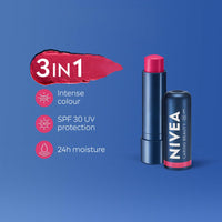 NIVEA Lip Caring Beauty Pink Lip Balm | Lip & Cheek Tint with SPF 30
