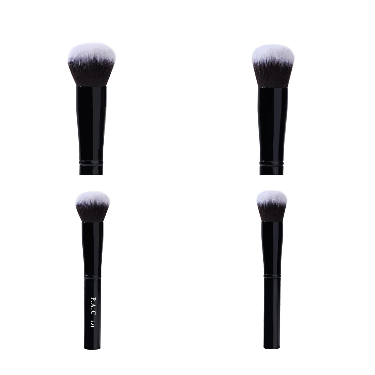 PAC Foundation Blending Brush 231 | Synthetic Bristle Makeup brush | Face Brush for Cream, Liquid And Powder Formulation | Medium Coverage Application | Black - 1 Brush