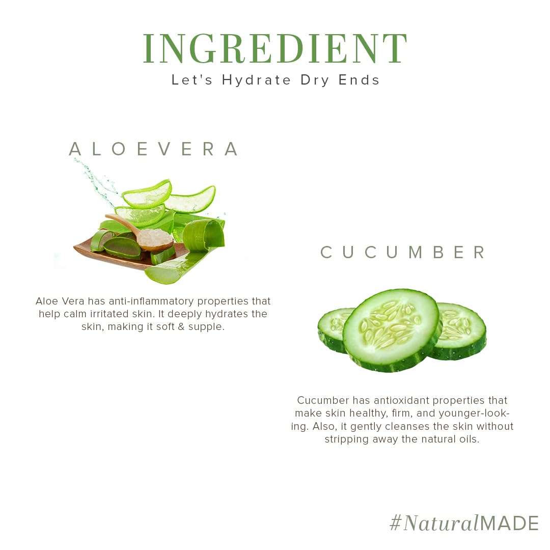 Khadi Natural Cucumber and Aloevera Cleansing Milk | Make up Remover with Shea/Kokum Butter| Keeps your skin toned| For All Skin Types | Rich in Anti-oxidants| 210ml