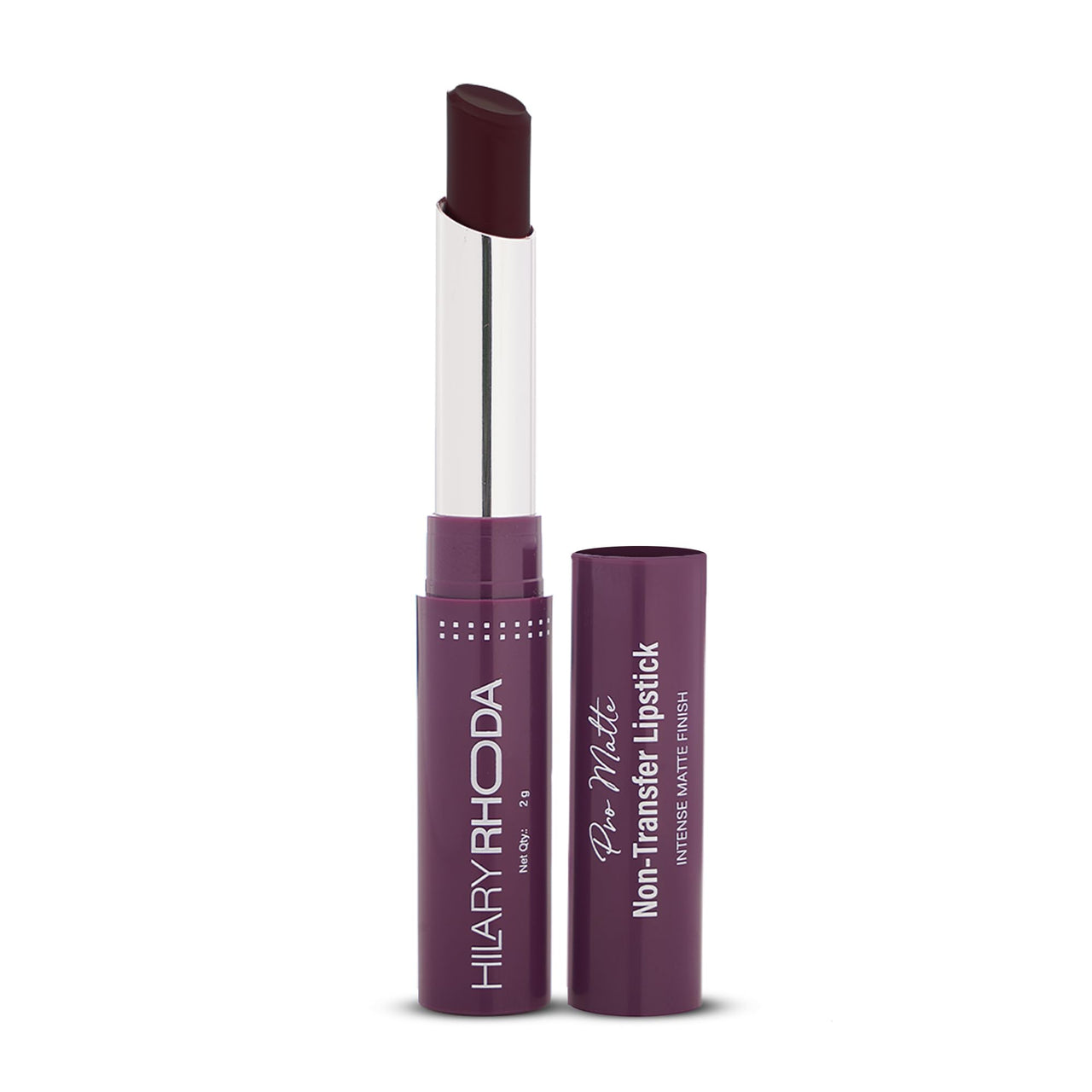 Hilary Rhoda Pro Matte Non-Transfer Lipstick | Waterproof & Smudge-Proof | 12-Hour Long Stay | 24 Shades Available | Highly Pigmented Matte Finish Lipstick | 2g - (Berry Bean | Shade 23)