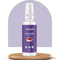 NutriQuint Sleep Melatonin Spray for Men & Women| Melatonin 2mg per Serving Oral Solution | Cranberry Flavor | Spray For Disturbed Sleep | Sleep Supplement | 30 ml - 240 Sprays