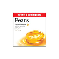 Pears Moisturising Bathing Bar Soap with Glycerine Pure & Gentle For Golden Glow (125g x 8) & Pears Moisturising Bathing Bar Soap with Glycerine Pure & Gentle For Golden Glow (125g x 5)