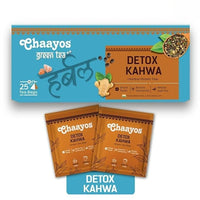 Chaayos Detox Green Tea - Desi Kahwa (25 Tea Bags) | Green Tea Bags | Desi Kahwa Green Tea | Green Tea For Digestion