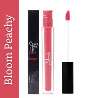 Bloom Beauty Liquid Lipstick, Velvet Matte Finish, Lightweight & Hydrating | Long-Lasting Wear, (Bloom Peachy)