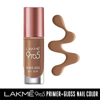 Lakmé 9 To 5 Primer + Glossy Finish Nail Colour & 9 To 5 Primer + Glossy Finish Nail Colour Combo, 6 Ml