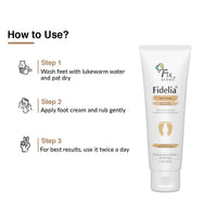 Fixderma 5% Lactic Acid, 15% Urea, 3% Glycerine Fidelia Foot Cream For Dry & Cracked Feet, Moisturizes and Soothes Feet, Heel Repair Paraben & Sulphate Free, All Skin Types 75gm