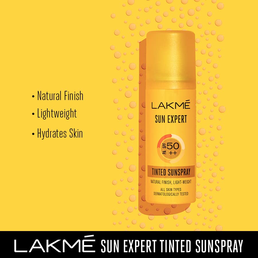 Lakmé Sun Expert Tinted PA SPF50++ Spray, Ultra Light, for Oily and Dry Skin, 50ml