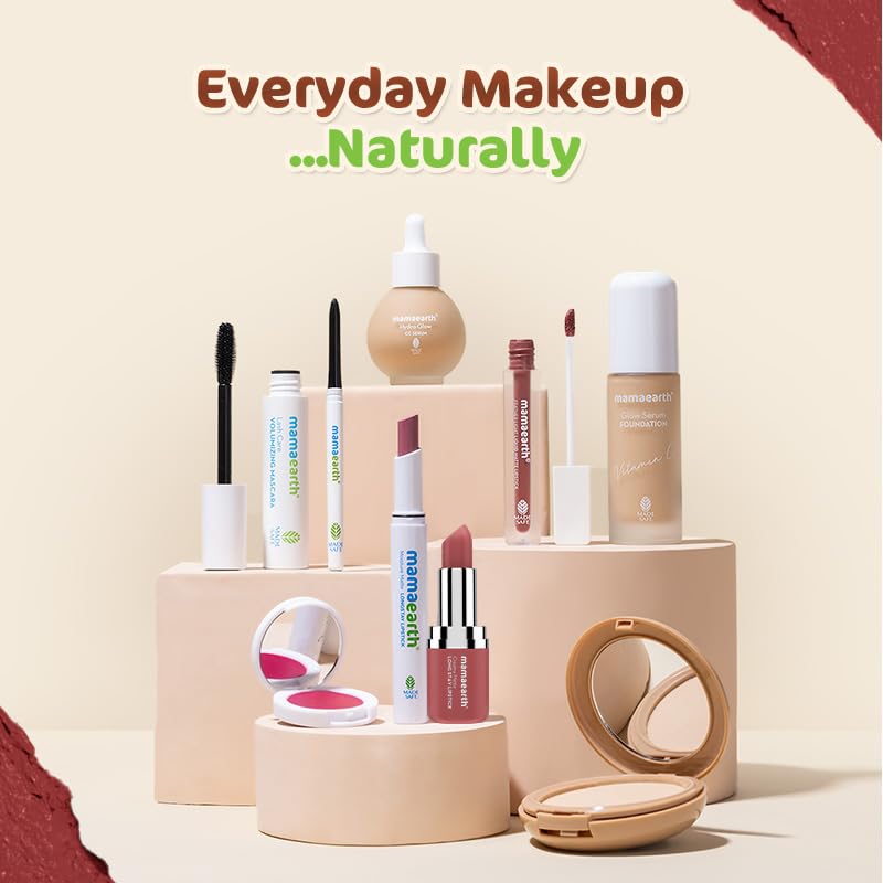 Mamaearth Creamy Matte Long Stay Lipstick with Murumuru Butter and Vitamin E for 8-Hour Long Stay (Flakeproof & Non-Drying | Intense Color Payoff) - 4.2g (Cranberry Crush)